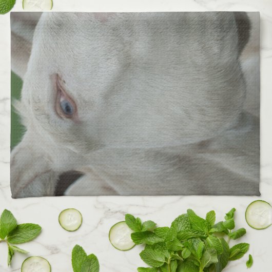 Linge De Cuisine Âne baroque blanc (Plié)