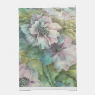 Linge De Cuisine Anémone Florale Aquarelle • Élégante Décoration de