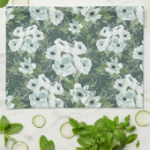 Linge De Cuisine Anémones au Charbon (Plié)
