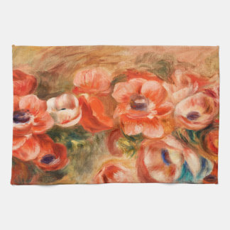 Linge De Cuisine Anémones de Renoir Impressionniste Peinture