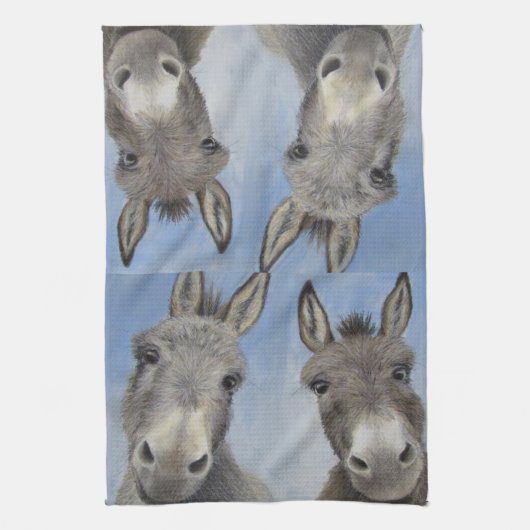Linge De Cuisine Ânes curieux (Vertical)