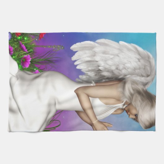 Linge De Cuisine Ange de prière (Horizontal)