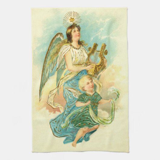 Linge De Cuisine Ange et enfant (Vertical)