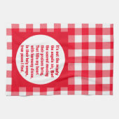 Linge De Cuisine Angel Melody Poème Sur Red & White Plaid (Horizontal)