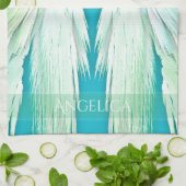 Linge De Cuisine ANGEL WINGS Monogramme Nom Fresh Ombre (Plié)