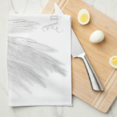 Linge De Cuisine ANGEL WINGS White Nom personnalisé (Quart Plié)