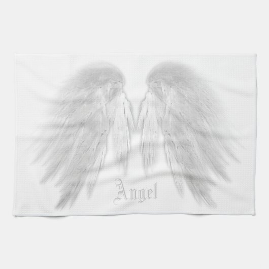 Linge De Cuisine ANGEL WINGS White Nom personnalisé (Horizontal)