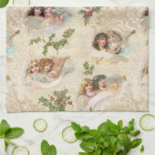 Linge De Cuisine Angels victoriens avec musique, Script & Holly (Plié)