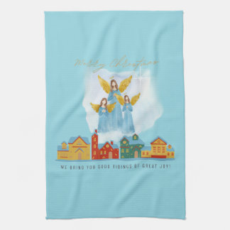 Linge De Cuisine Anges de Noël apportent joie et bonnes nouvelles D