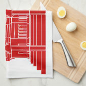 Linge De Cuisine Angkor Vat Cambodgien / Drapeau Khmer (Quart Plié)