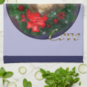 Linge De Cuisine Anglais Cocker Spaniel Christmas (Plié)