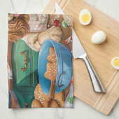 Linge De Cuisine Anglais Cocker Spaniel Vacances Baking : Noël (Quart Plié)