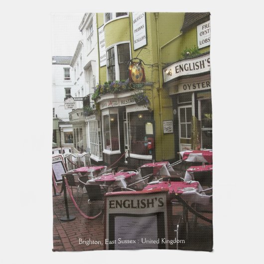 Linge De Cuisine Anglais Eatery Alley, Brighton (UK) Teatowel (Vertical)