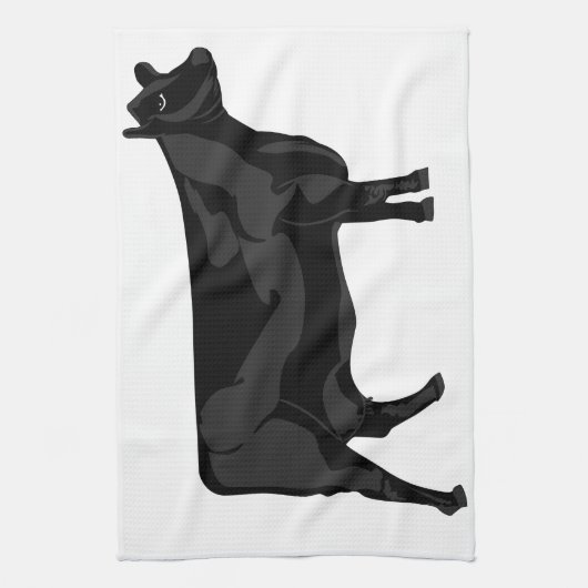 Linge De Cuisine Angus noir (Vertical)