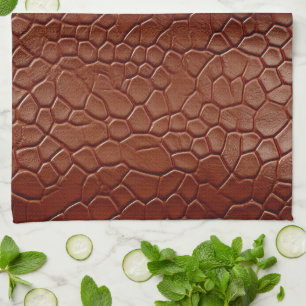 Linge De Cuisine Animal Brown en cuir de l'Ouest