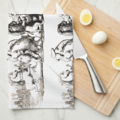 Linge De Cuisine Animal Cute Art Unicorn Elephant Lion Zoo (Quart Plié)