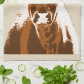 Linge De Cuisine Animal de ferme à la vache Brown (Plié)