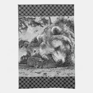 Linge De Cuisine AnimalArtBW_Bear_002
