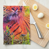 Linge De Cuisine AnimalColor_Tiger_002 (Quart Plié)