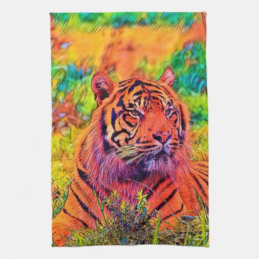 Linge De Cuisine AnimalColor_Tiger_002 (Vertical)