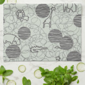 Linge De Cuisine animaux 1 de safari (Plié)