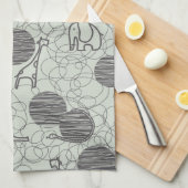 Linge De Cuisine animaux 1 de safari (Quart Plié)
