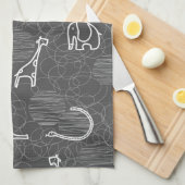 Linge De Cuisine animaux 5 de safari (Quart Plié)