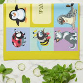 Linge De Cuisine animaux de bande dessinée pour des enfants (Plié)