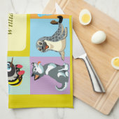 Linge De Cuisine animaux de bande dessinée pour des enfants (Quart Plié)