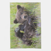 Linge De Cuisine Animaux de bébés cutest | Bébé Ours Brown (Vertical)