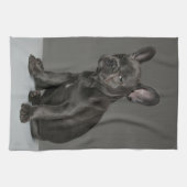 Linge De Cuisine Animaux de bébés cutest | Blue French Bulldog Pupp (Horizontal)