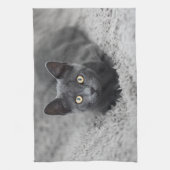 Linge De Cuisine Animaux de bébés cutest | Chat gris (Vertical)