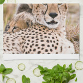 Linge De Cuisine Animaux de bébés cutest | Cheetah Cat & Cub (Plié)