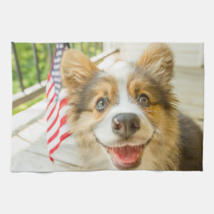 Linge De Cuisine Animaux de bébés cutest Chiot de Corgi Patriotiq
