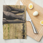 Linge De Cuisine Animaux de bébés cutest | Eléphant mère & bébé (Quart Plié)