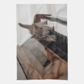 Linge De Cuisine Animaux de bébés cutest | Kitten sur piano (Vertical)