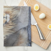 Linge De Cuisine Animaux de bébés cutest | Lion Dad & Cub (Quart Plié)