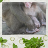 Linge De Cuisine Animaux de bébés cutest | Singes japonais (Plié)