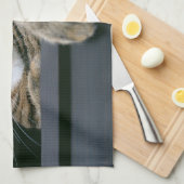 Linge De Cuisine Animaux de bébés cutest | Tête de chat gris Tabby (Quart Plié)