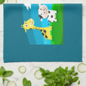 Linge De Cuisine Animaux de dessin animé (Plié)