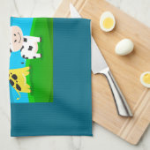 Linge De Cuisine Animaux de dessin animé (Quart Plié)