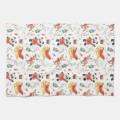 Linge De Cuisine Animaux de Noël (Horizontal)