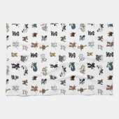 Linge De Cuisine Animaux Elémentaires blancs (Horizontal)