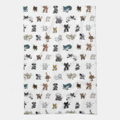 Linge De Cuisine Animaux Elémentaires blancs (Vertical)