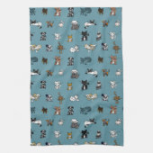 Linge De Cuisine Animaux Elémentaires turquoises (Vertical)