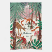 Linge De Cuisine Animaux mignons de la forêt de Noël (Vertical)