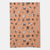 Linge De Cuisine Animaux oranges élémentaires (Vertical)