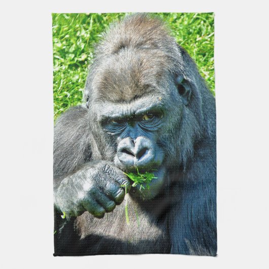 LINGE DE CUISINE ANIMAUX SAUVAGES - GORILLAS (Vertical)