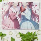 Linge De Cuisine Anime coeur Saint Valentin (Plié)