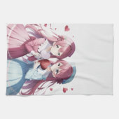 Linge De Cuisine Anime coeur Saint Valentin (Horizontal)